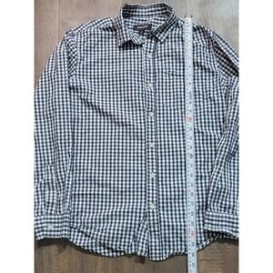 Adam Levine Mens Button Down Shirt Gingham Check Long Sleeve Casual Size M